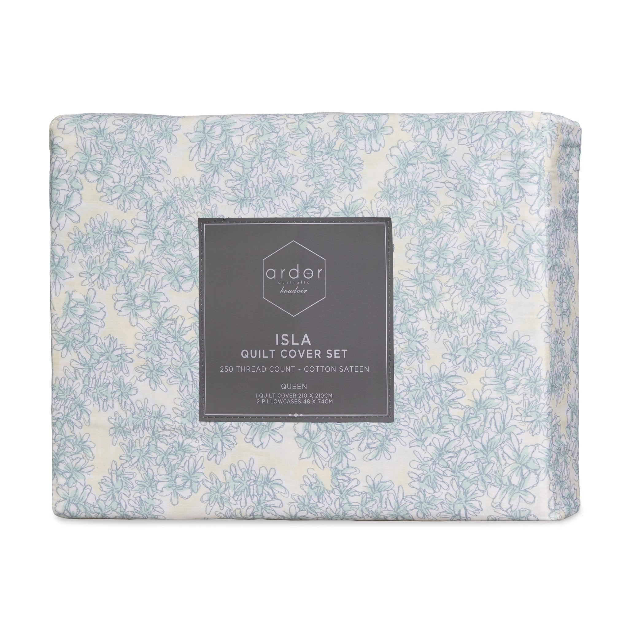 Ardor Bedding Quilt Cover ARDOR BOUDOIR "Isla" 250TC SPRITZ QUILT COVER SET