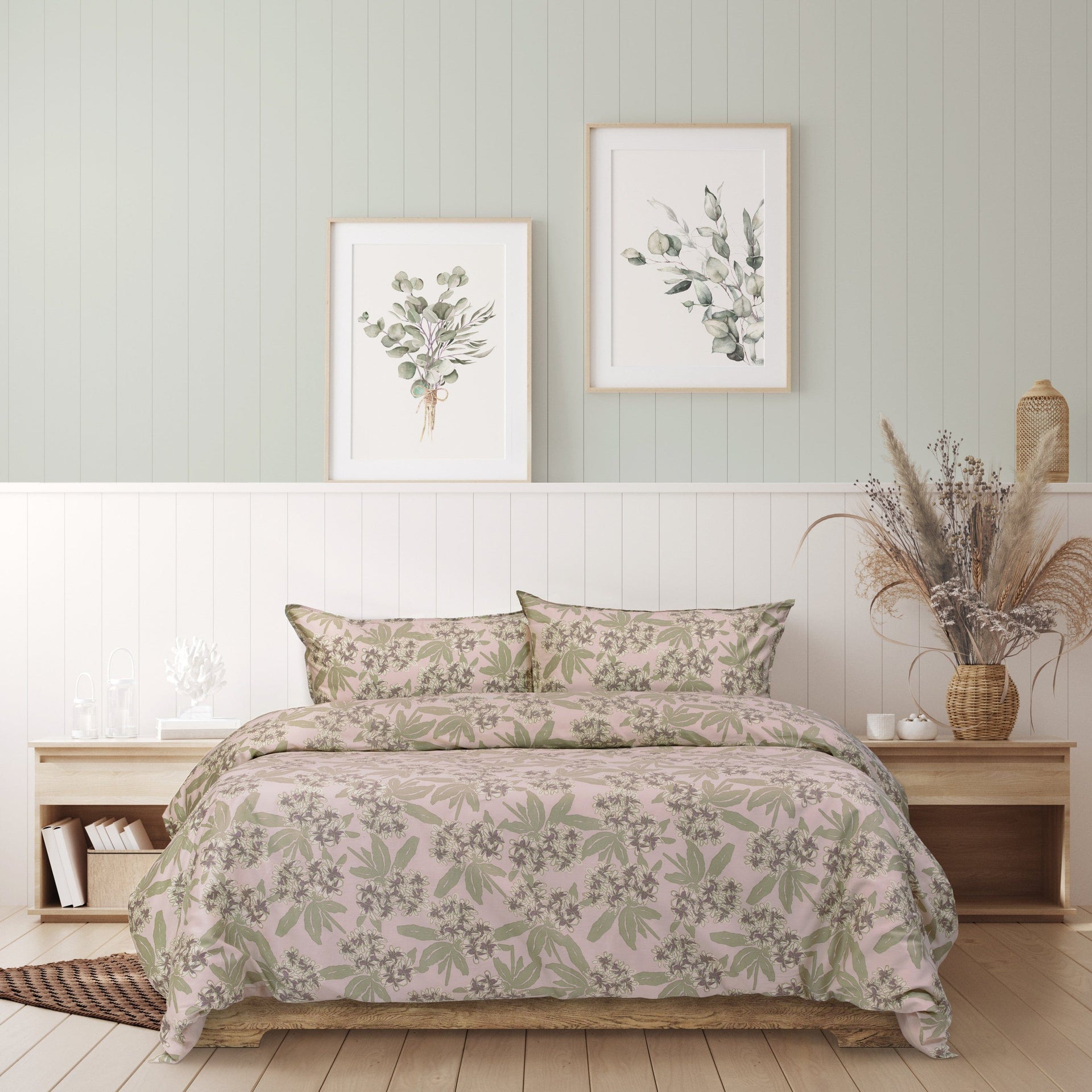 Ardor Bedding Quilt Cover ARDOR BOUDOIR "Jasmine" 250TC ELDERBERRY QUILT COVER SET