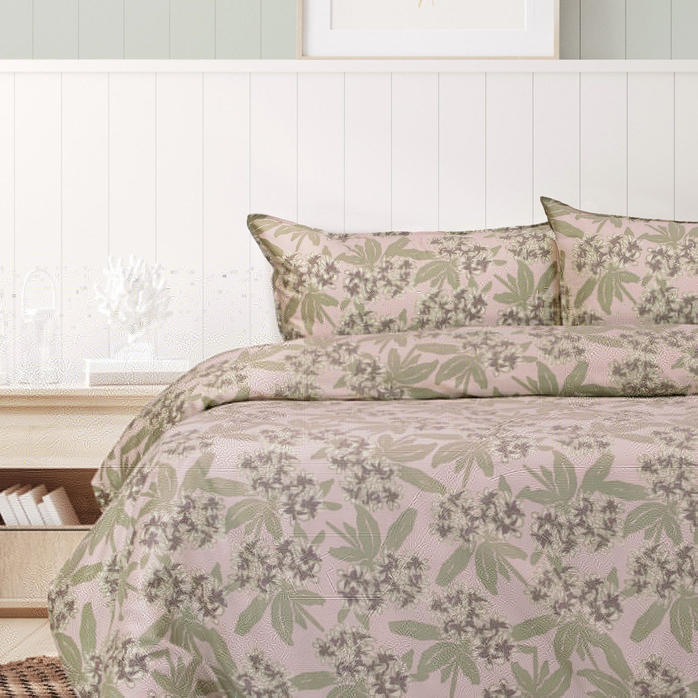 Ardor Bedding Quilt Cover ARDOR BOUDOIR "Jasmine" 250TC ELDERBERRY QUILT COVER SET