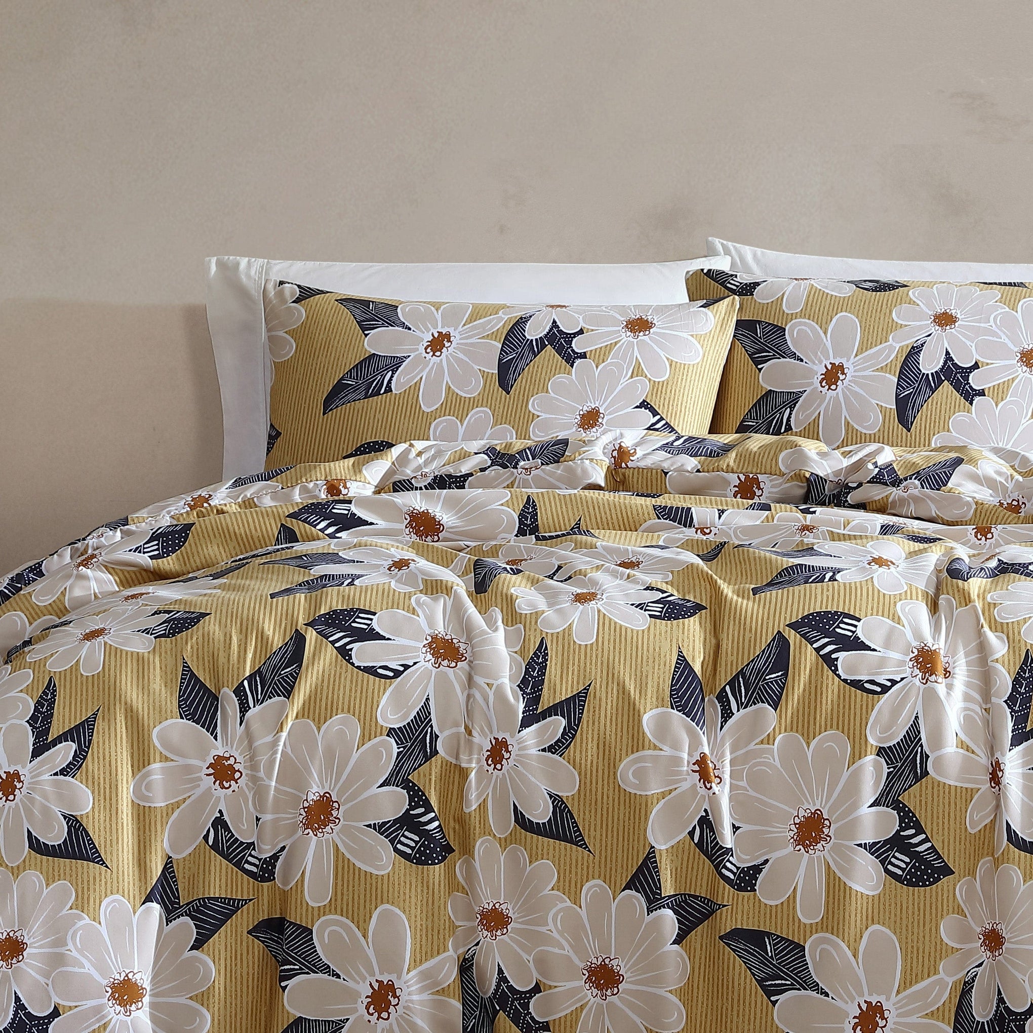 Ardor Bedding Quilt Cover ARDOR BOUDOIR "Sabina" MICROFIBRE DESERT SAND QUILT COVER SET