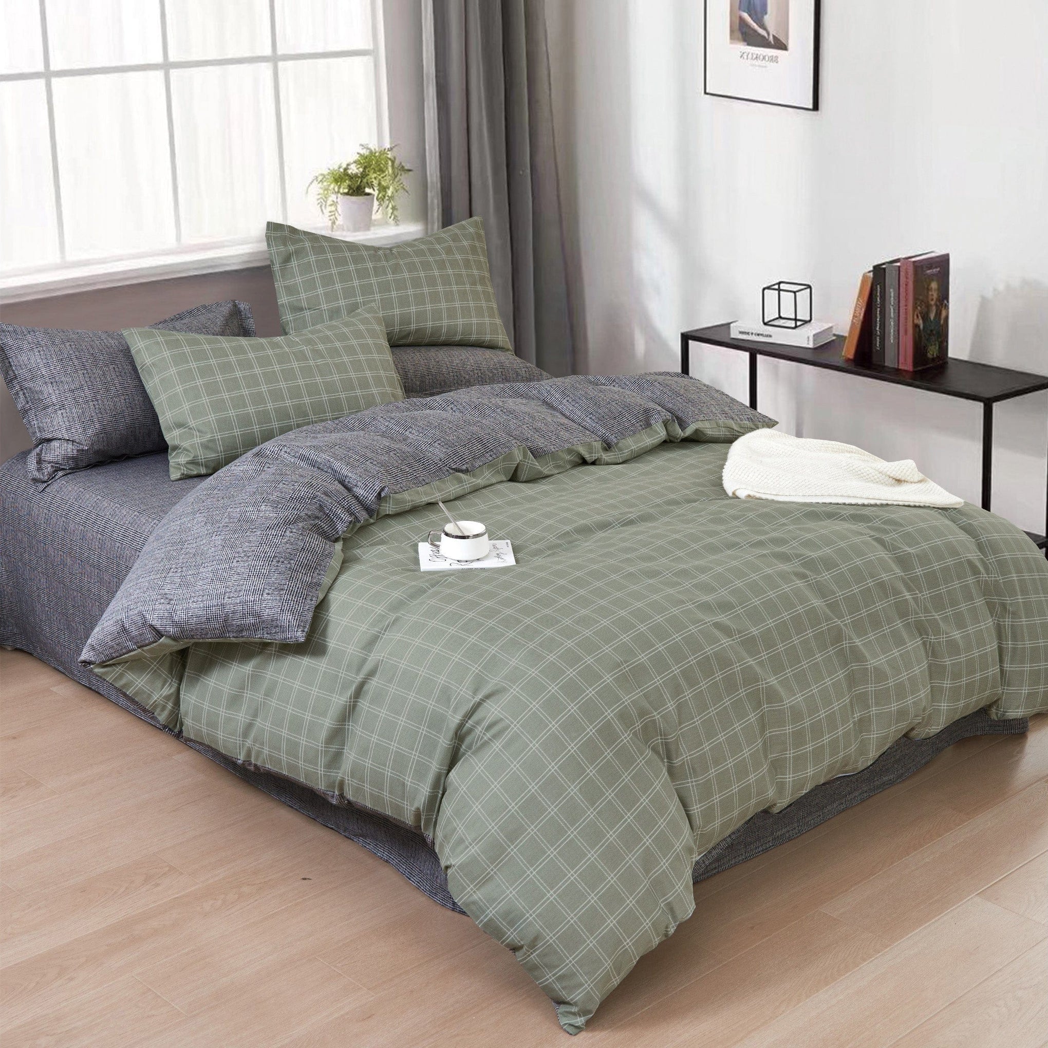 Ardor Bedding Quilt Cover ARDOR "Harlan"  GREY QUILT COVER SET