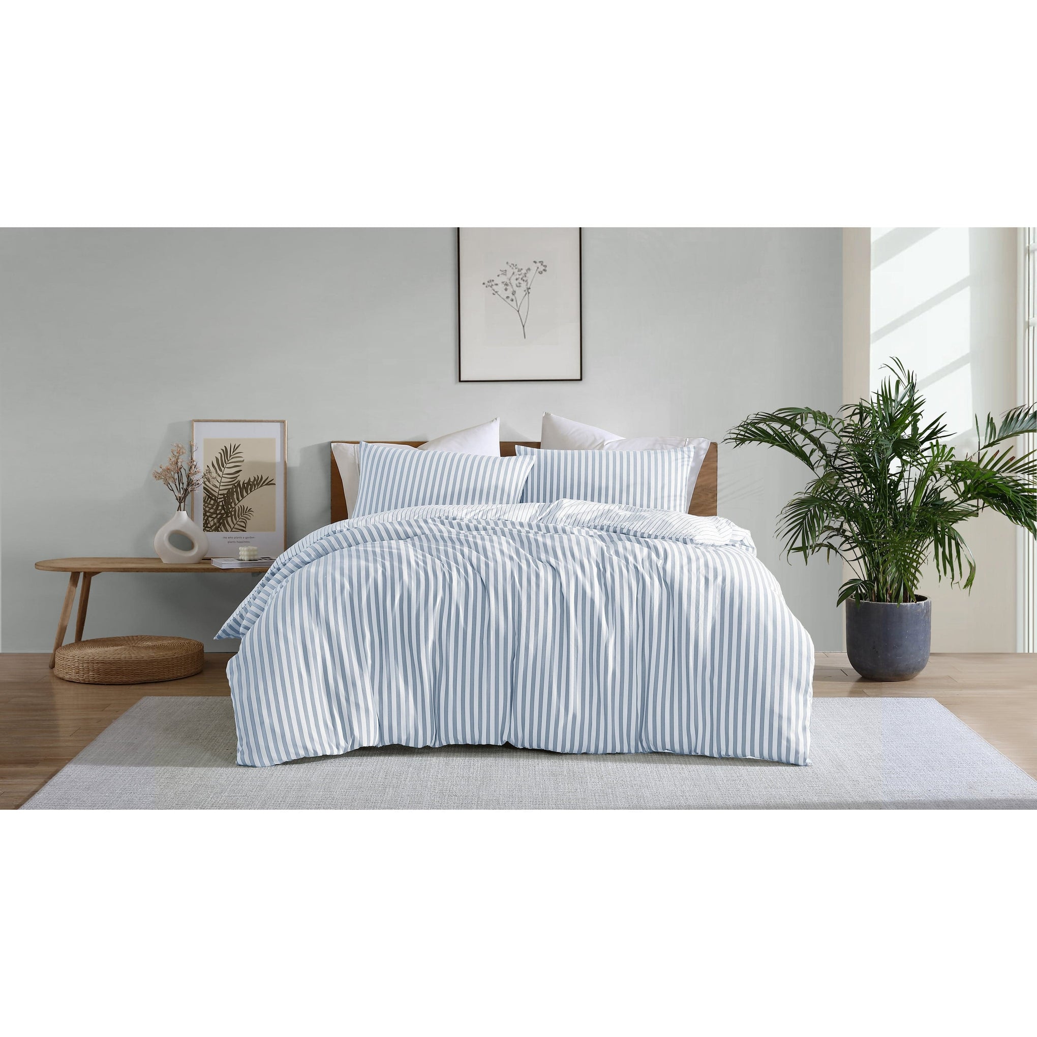 Ardor Bedding Quilt Cover Blue / Single ARDOR "Frankie Stripe" QUILT COVER SET