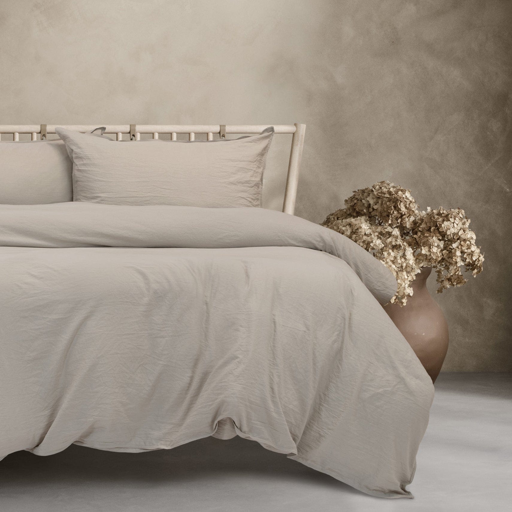 Ardor Bedding Quilt Cover Grey / Single ARDOR "Vintage Washed" QUILT COVER SET