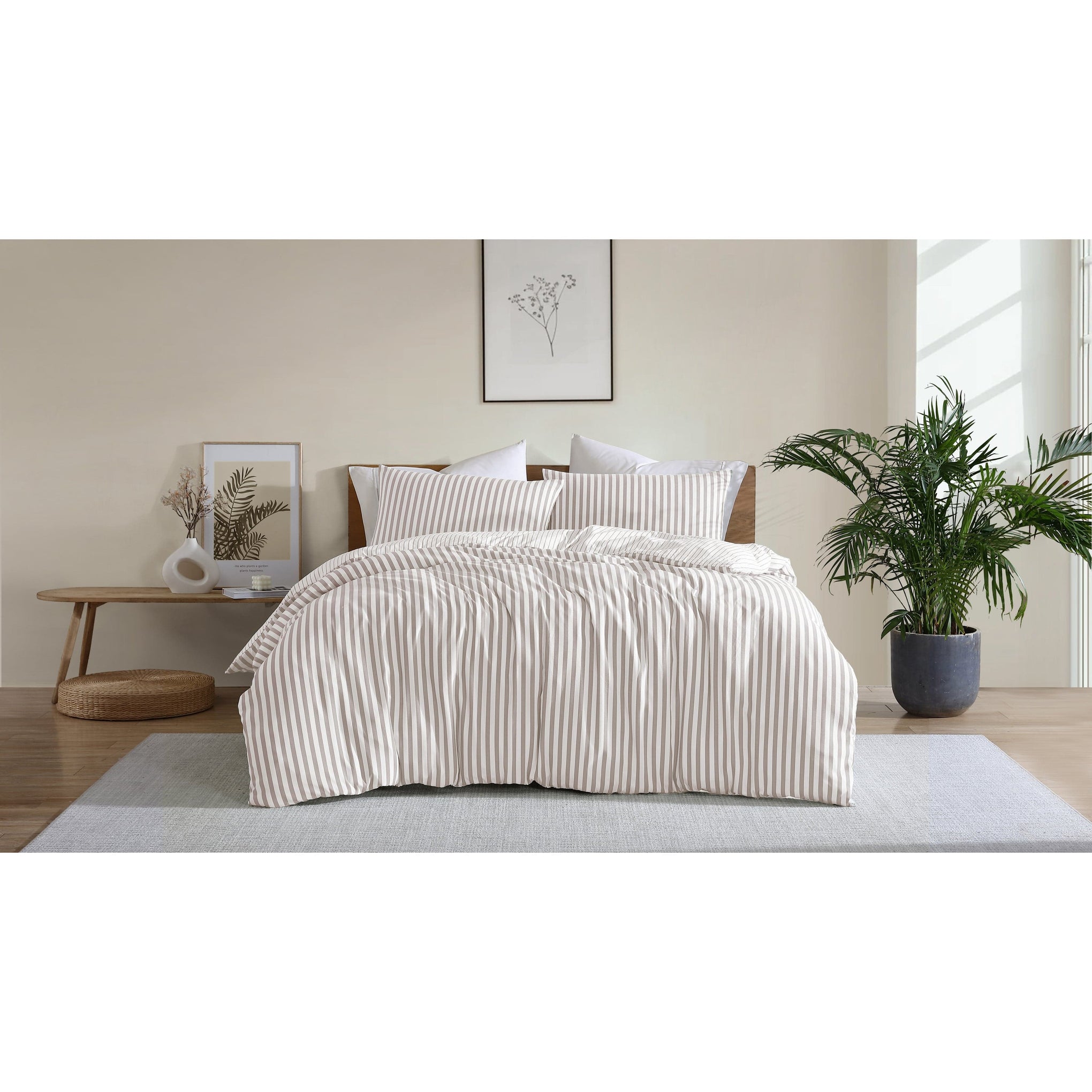Ardor Bedding Quilt Cover Natural / Single ARDOR "Frankie Stripe" QUILT COVER SET