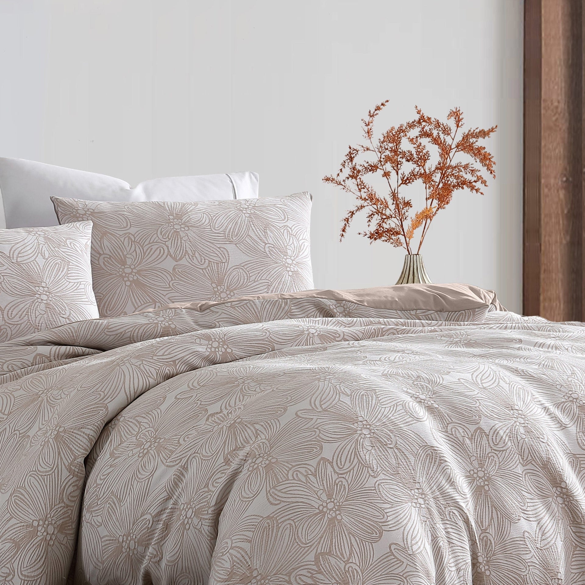 Ardor Bedding Quilt Cover Queen / Almond ARDOR BOUDOIR "Avena" QUILT COVER SET