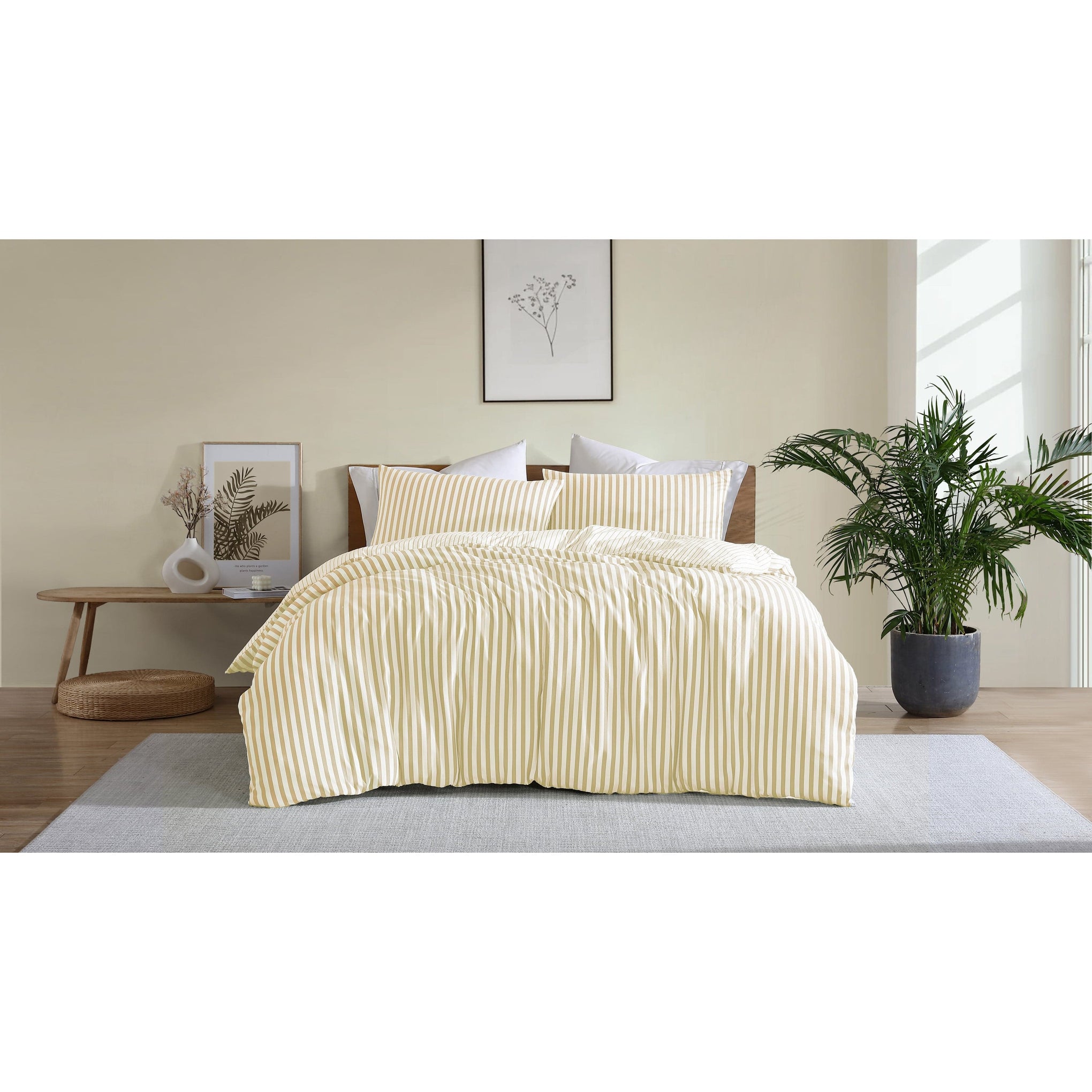 Ardor Bedding Quilt Cover Yellow / Single ARDOR "Frankie Stripe" QUILT COVER SET