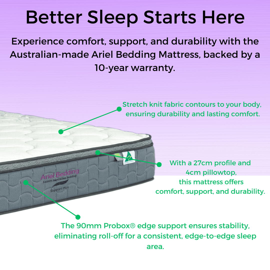 Ariel Bedding Mattresses Ariel SUPPORT PLUS Maze 5 Zoned 27cm Pocket Spring Mattress - Medium