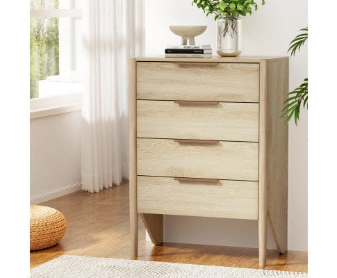 Artiss Chest of Drawers 4 Chest of Drawers - INEZ Oak