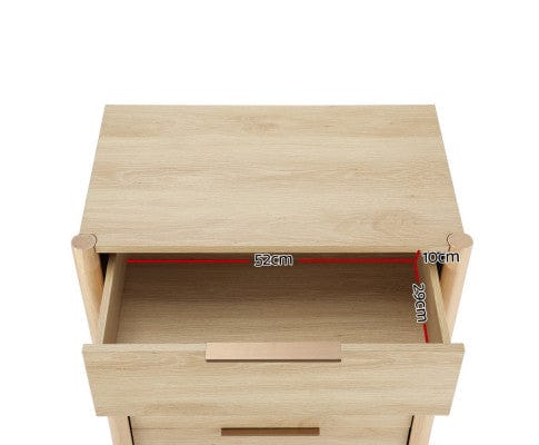 Artiss Chest of Drawers 4 Chest of Drawers - INEZ Oak