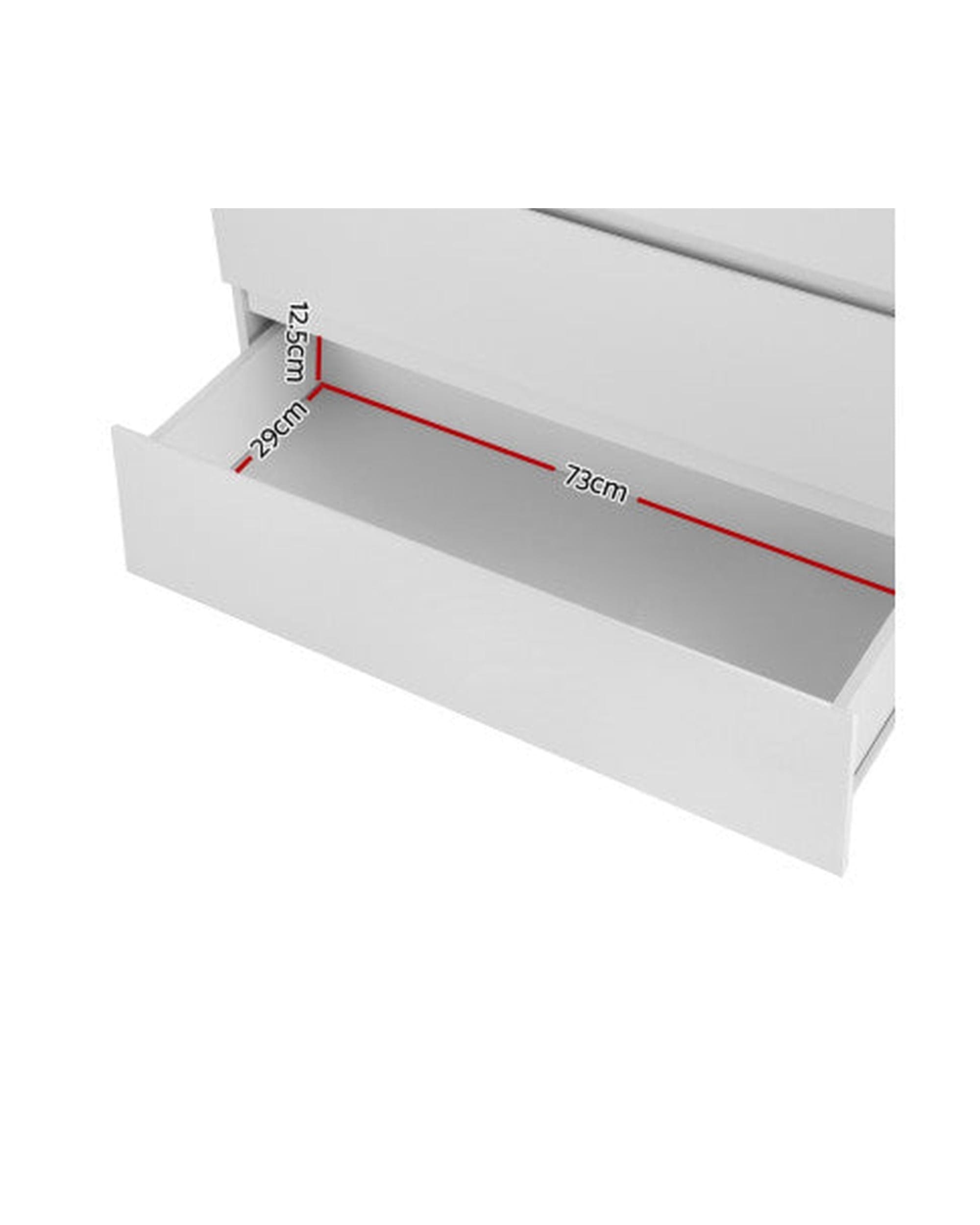 Artiss Chest of Drawers 6 Chest of Drawers - PEPE White