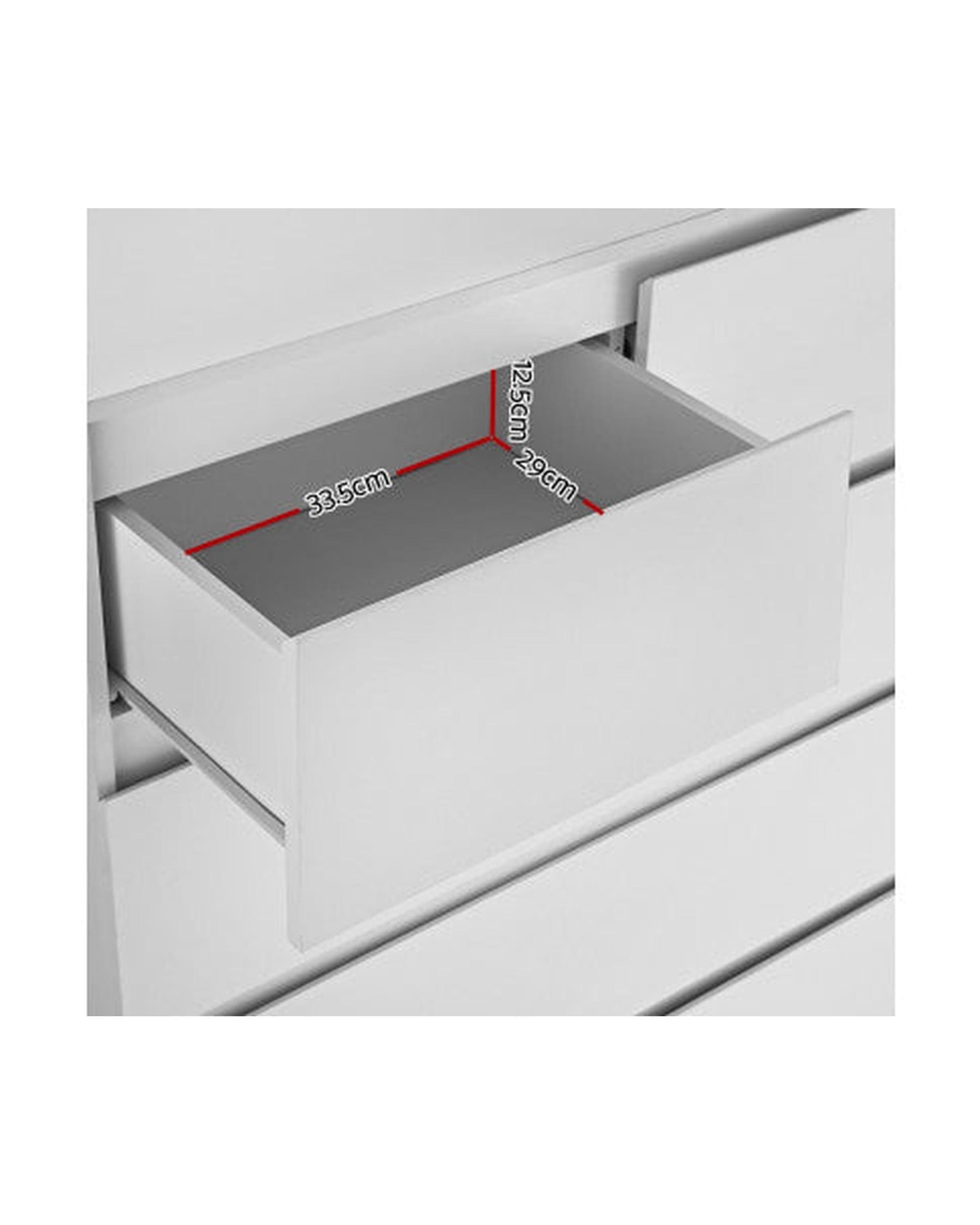 Artiss Chest of Drawers 6 Chest of Drawers - PEPE White