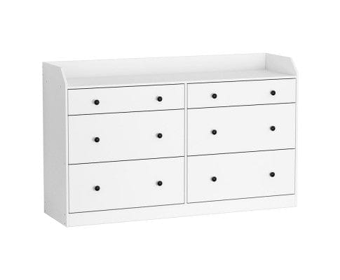 Artiss Chest of Drawers 6 Chest of Drawers - PETE White