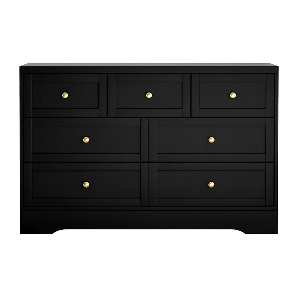 Artiss Chest of Drawers 7 Chest of Drawers Dresser Table Black