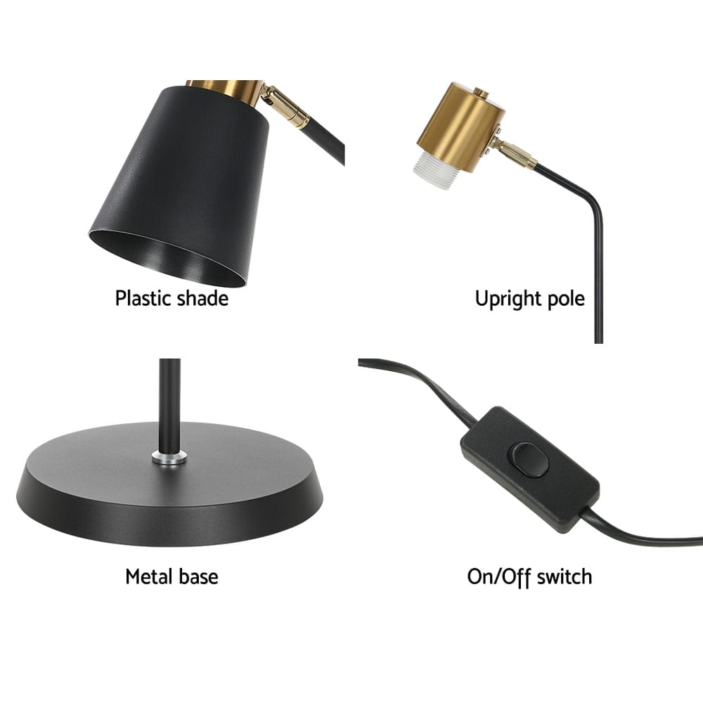 Artiss Home & Garden Artiss Floor Lamp LED Light Stand Modern Home Living Room Office Reading Black