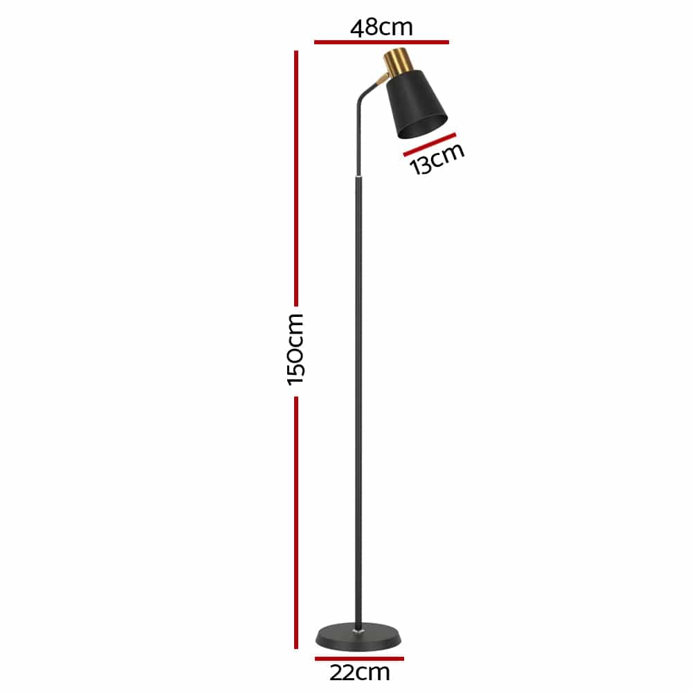 Artiss Home & Garden Artiss Floor Lamp LED Light Stand Modern Home Living Room Office Reading Black