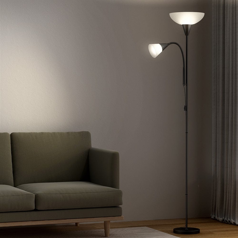 Artiss Home & Garden Artiss Floor Lamp Mother and Child Modern Home Living Room Office Reading Black