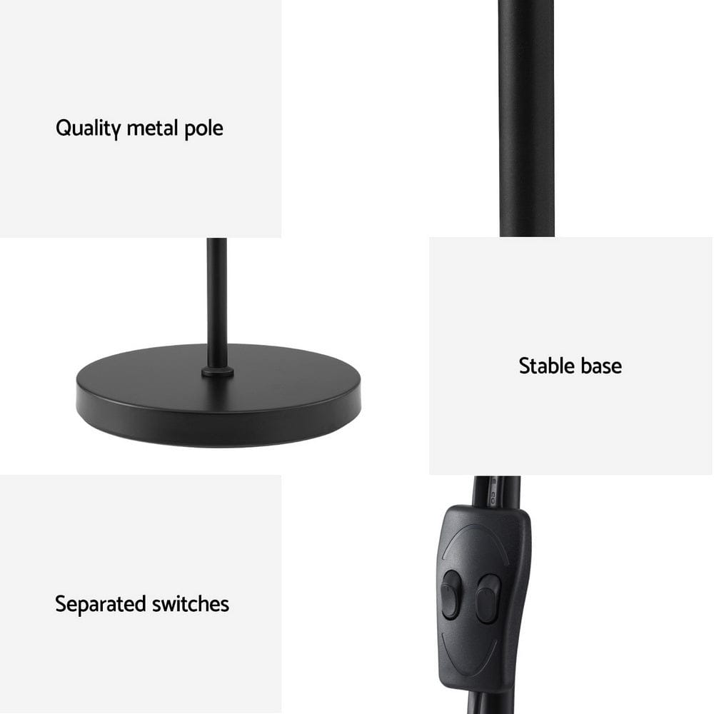 Artiss Home & Garden Artiss Floor Lamp Mother and Child Modern Home Living Room Office Reading Black
