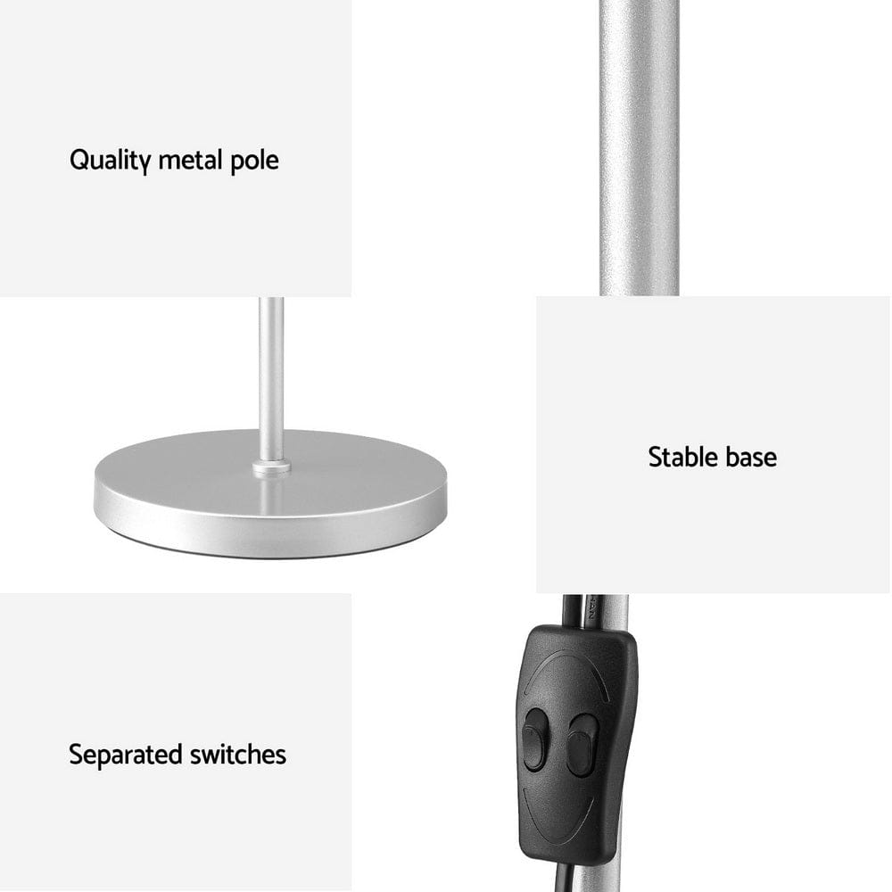 Artiss Home & Garden Artiss Floor Lamp Mother and Child Modern Home Living Room Office Reading Silver