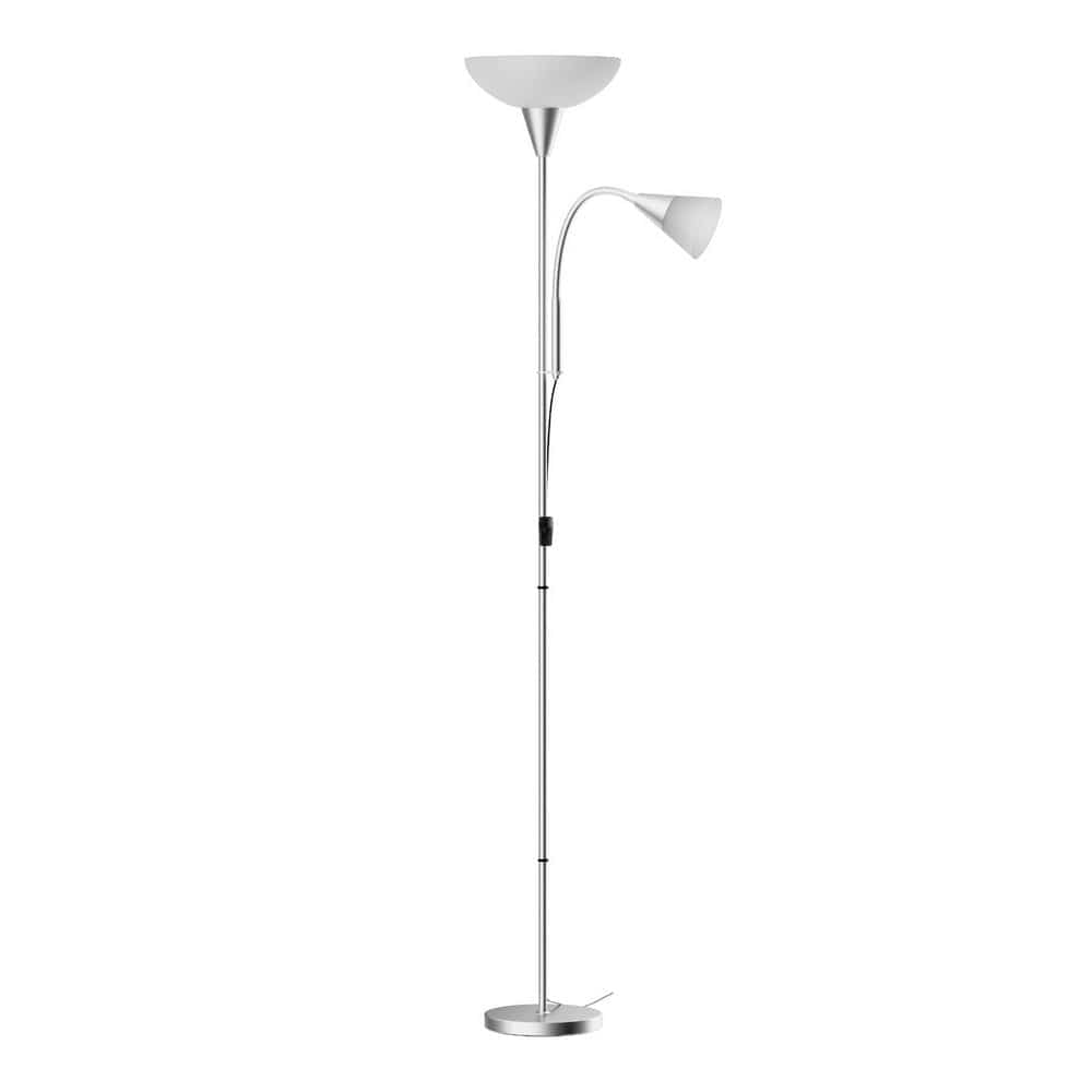 Artiss Home & Garden Artiss Floor Lamp Mother and Child Modern Home Living Room Office Reading Silver