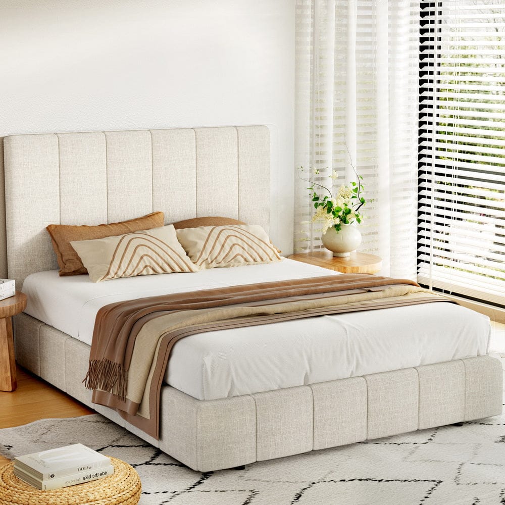Artiss Bedframe Bed Frame Beige TETTE