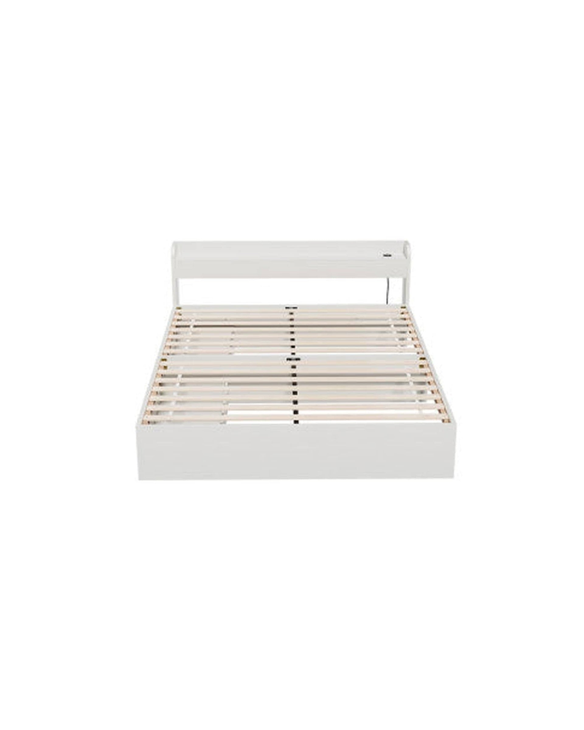 Artiss Bedframe Bed Frame Mattress Base with Charging Ports 2 Storage Drawers