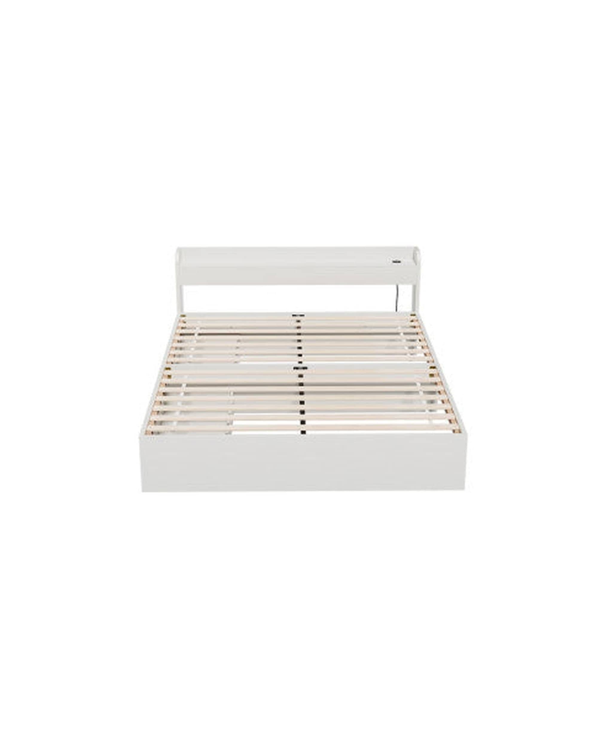 Artiss Bedframe Bed Frame Mattress Base with Charging Ports 2 Storage Drawers