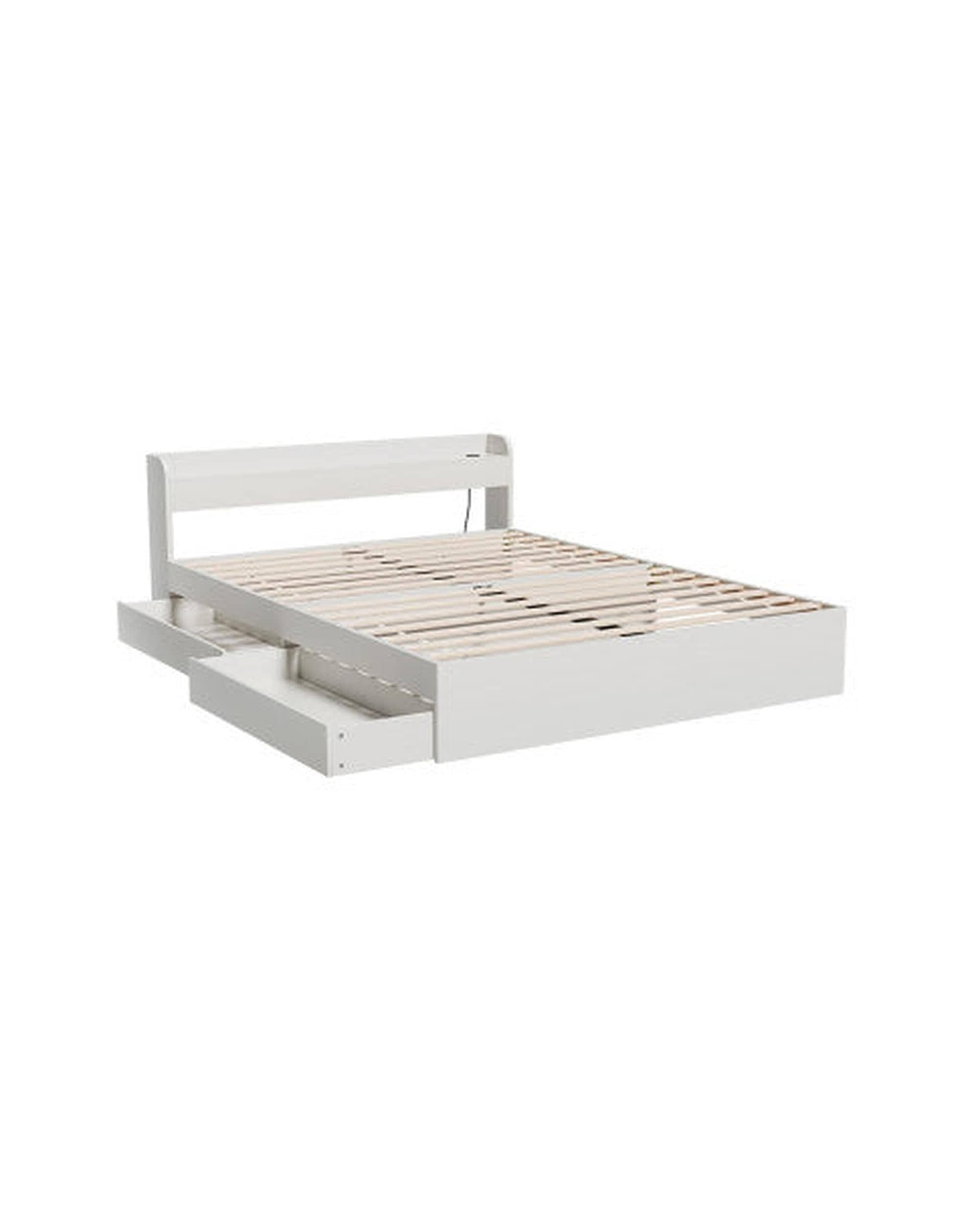 Artiss Bedframe Bed Frame Mattress Base with Charging Ports 2 Storage Drawers