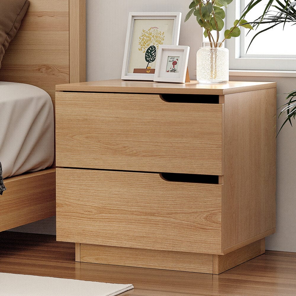 Artiss Bedside Table Bedside Table 2 Drawers Nightstand Pine