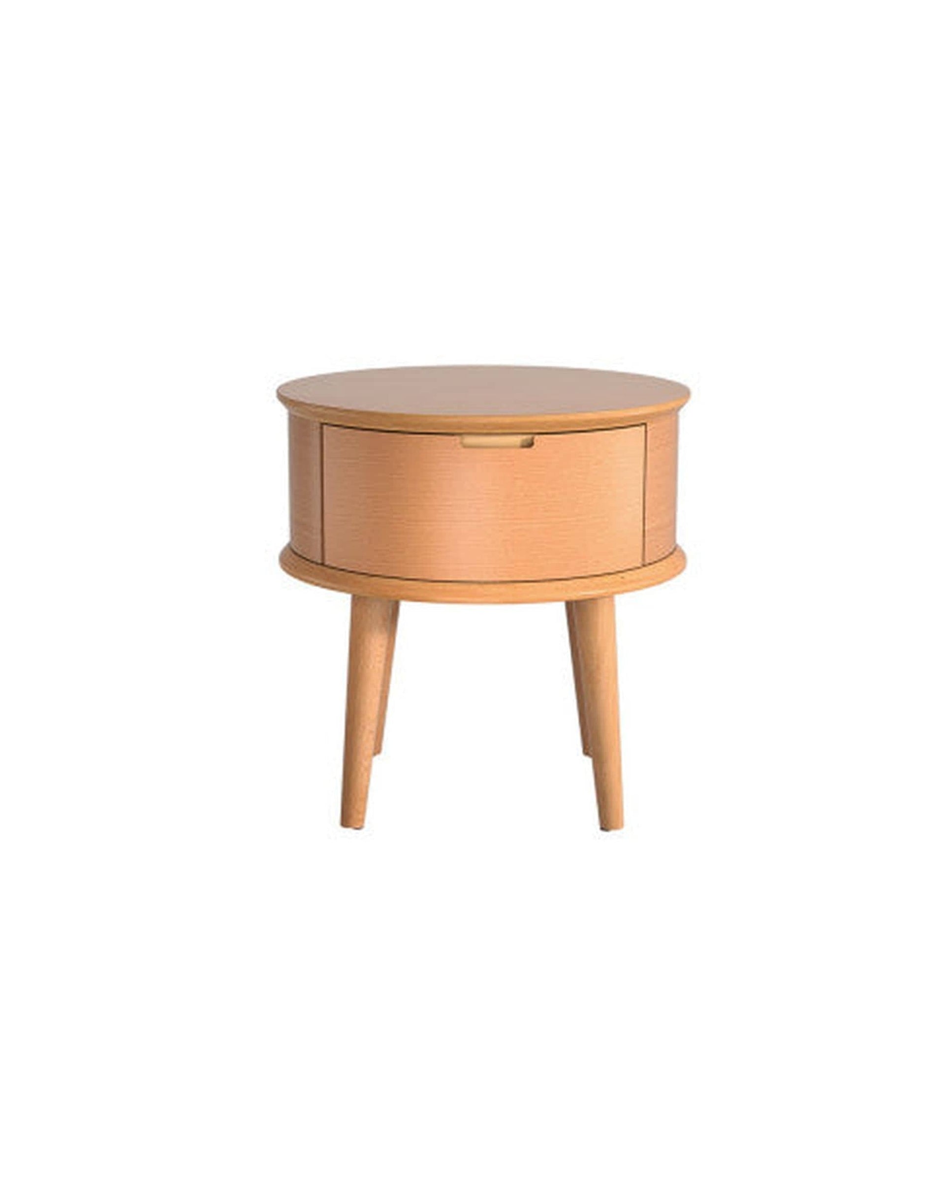 Artiss Bedside Table Bedside Table Drawers Curved Side End Table Storage Nightstand Oak ENZO