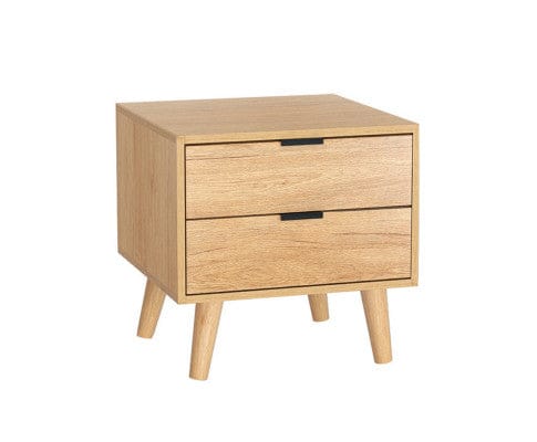 Artiss Bedside Table Bedside Table Drawers Nightstand Side End Table Storage Cabinet Pine MAJD