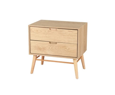 Artiss Bedside Table Bedside Table Drawers Side End Table Storage Cabinet Nightstand Oak GINO