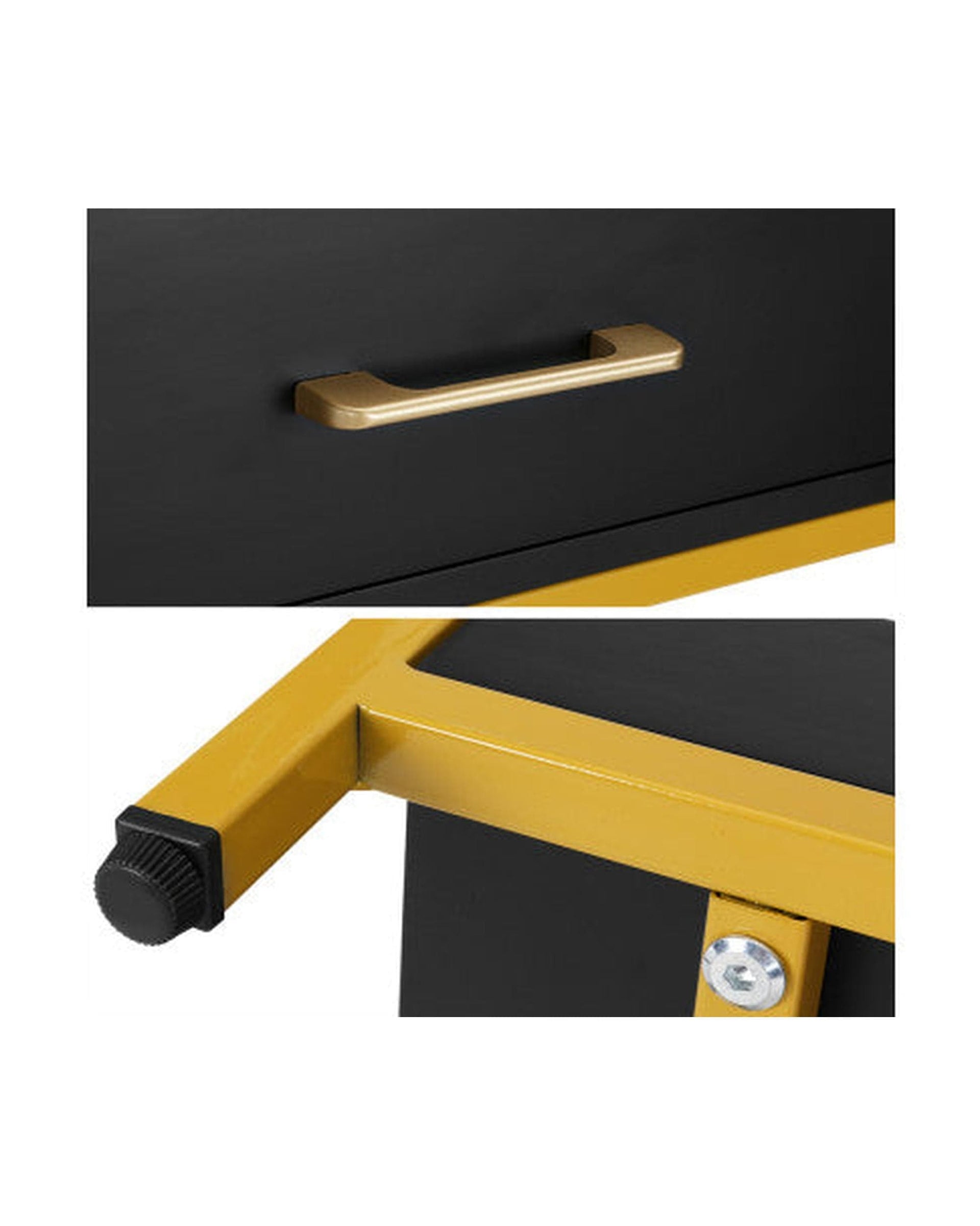 Artiss Bedside Table Bedside Table Drawers Side Table Shelf Bedroom Furniture Nightstand Black