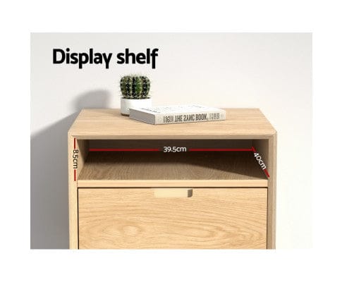 Artiss Bedside Table Bedside Table Drawers Side Table Shelf Storage Cabinet Nightstand GORR