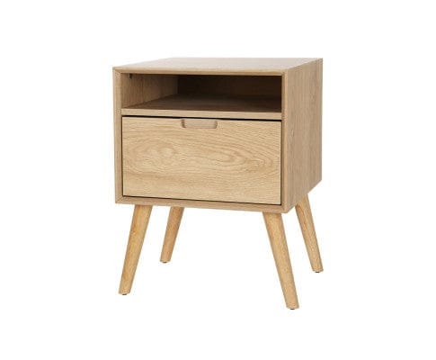 Artiss Bedside Table Bedside Table Drawers Side Table Shelf Storage Cabinet Nightstand GORR