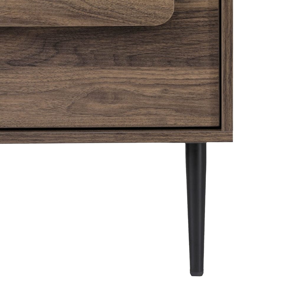 Artiss Bedside Table Bedside Table Nightstand 2 Drawers - Walnut