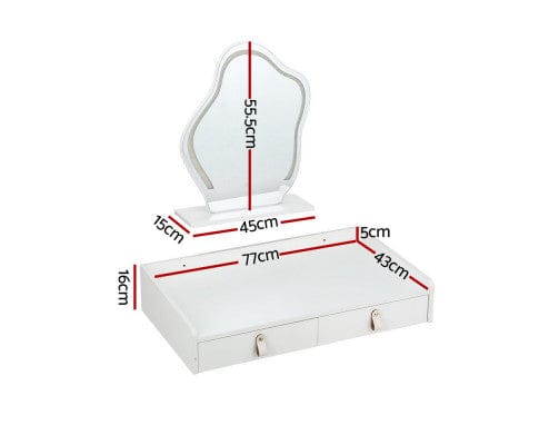 Artiss Dressing Table Dressing Table Floating LED White Daphne
