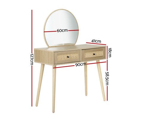 Artiss Dressing Table Dressing Table Set Rattan Frances