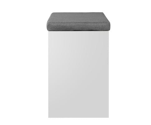 Artiss Shoe Rack Fabric Shoe Bench with Storage Cubes - White