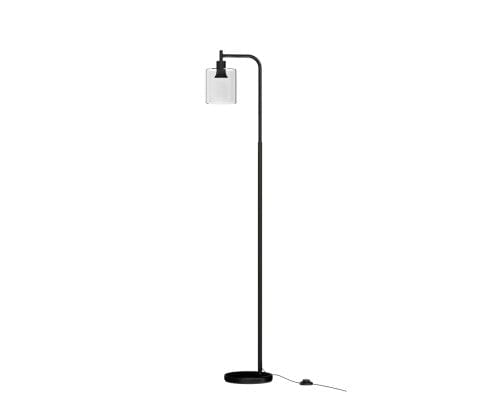 ARTISS Floor Lamp Floor Lamp Light Stand Modern Home Living Room Office Reading Glass Shade Black