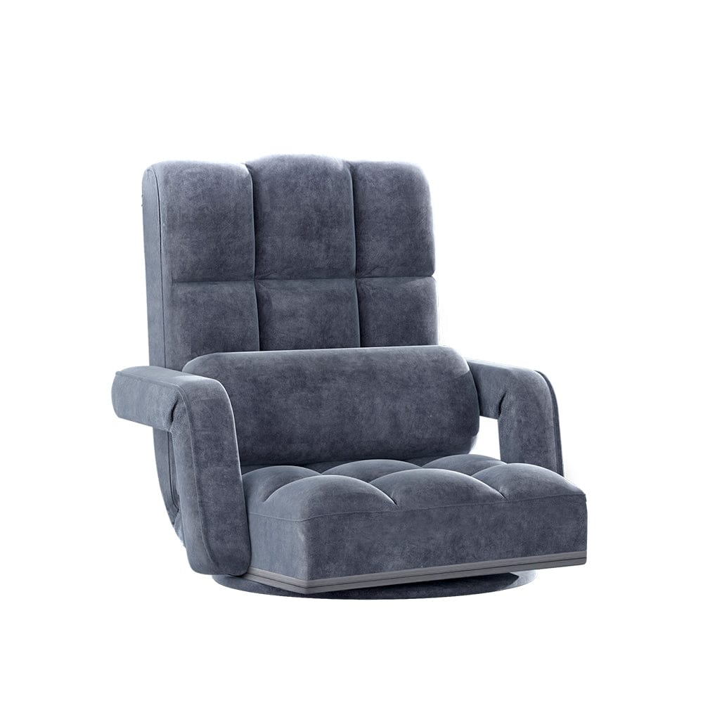 Artiss Sofa Floor Lounge Sofa Bed Swivel Charcoal