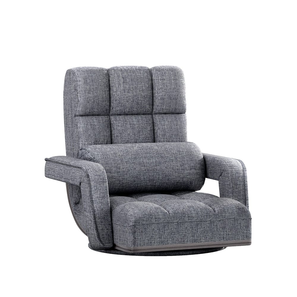 Artiss Sofa Floor Lounge Sofa Bed Swivel Grey