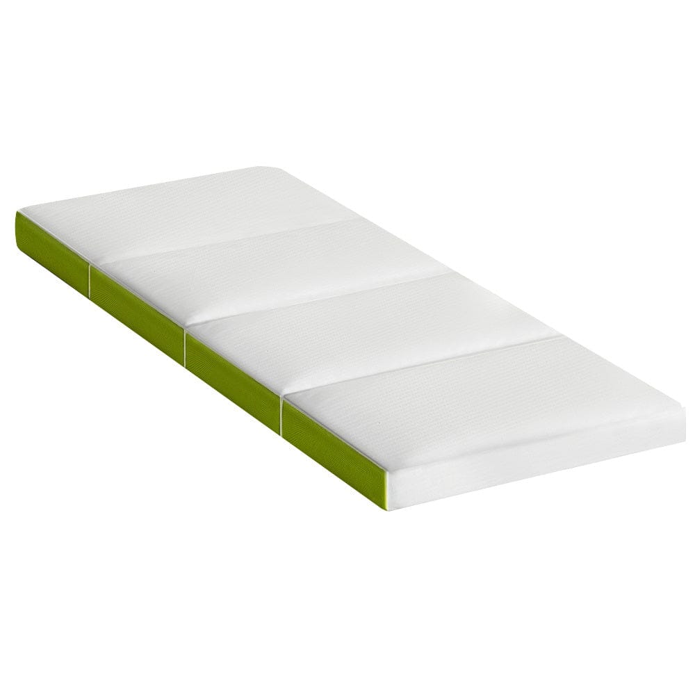 Artiss Portable Mattress Foldable Mattress Folding Foam Single Green