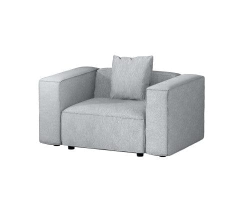 Artiss Sofa Modular Sofa Chaise Set 1-Seater Grey