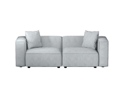 Artiss Sofa Modular Sofa Chaise Set 2-Seater Grey