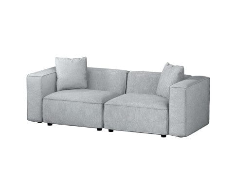 Artiss Sofa Modular Sofa Chaise Set 2-Seater Grey