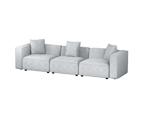 Artiss Sofa Modular Sofa Chaise Set 3-Seater Grey