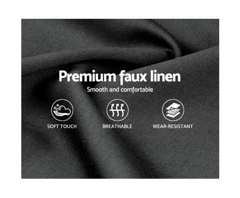 Artiss Bedframe Neo Bed Frame Fabric - Charcoal Queen