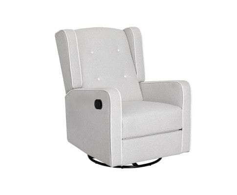Artiss Massage Chair Recliner Armchair 360Â° Swivel Grey Fabric