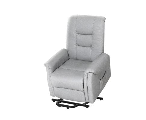 Artiss Massage Chair Recliner Chair Lift Assist Chair Grey Leather