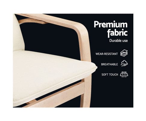 Artiss Accent Chair Rocking Armchair Bentwood Frame Aero